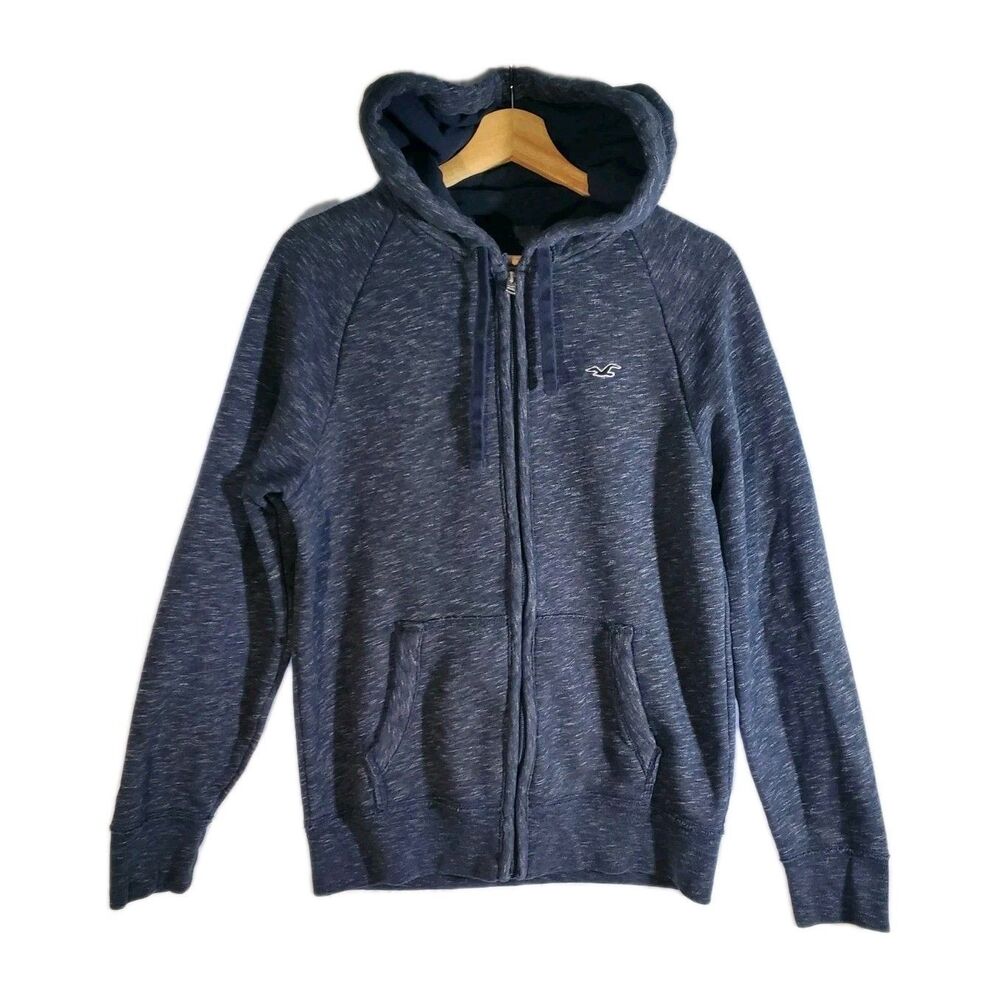 Hollister Iconic Good Fleece Zip Hoodie‎ S Blue